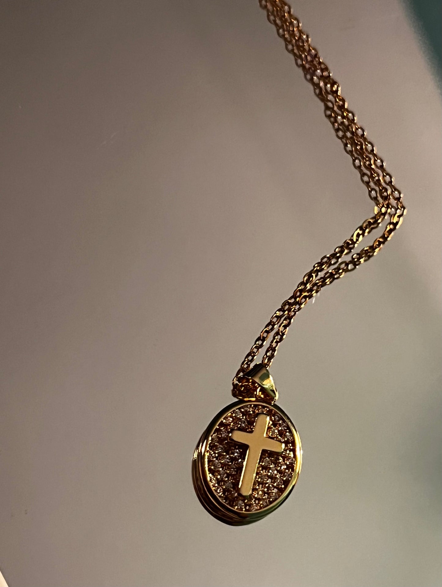 Mini gold cross