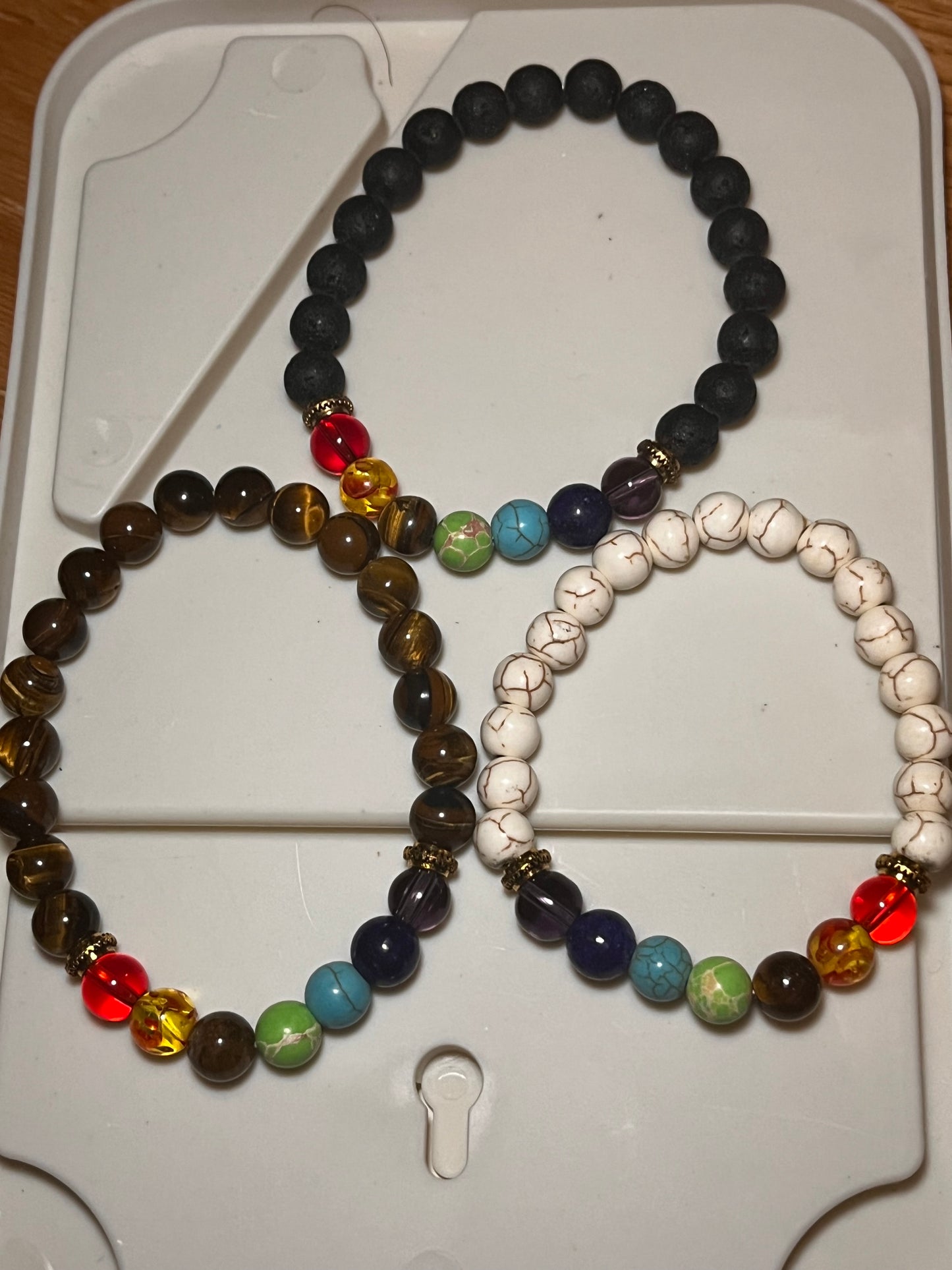 7 chakra stone bracelet (3 pk)