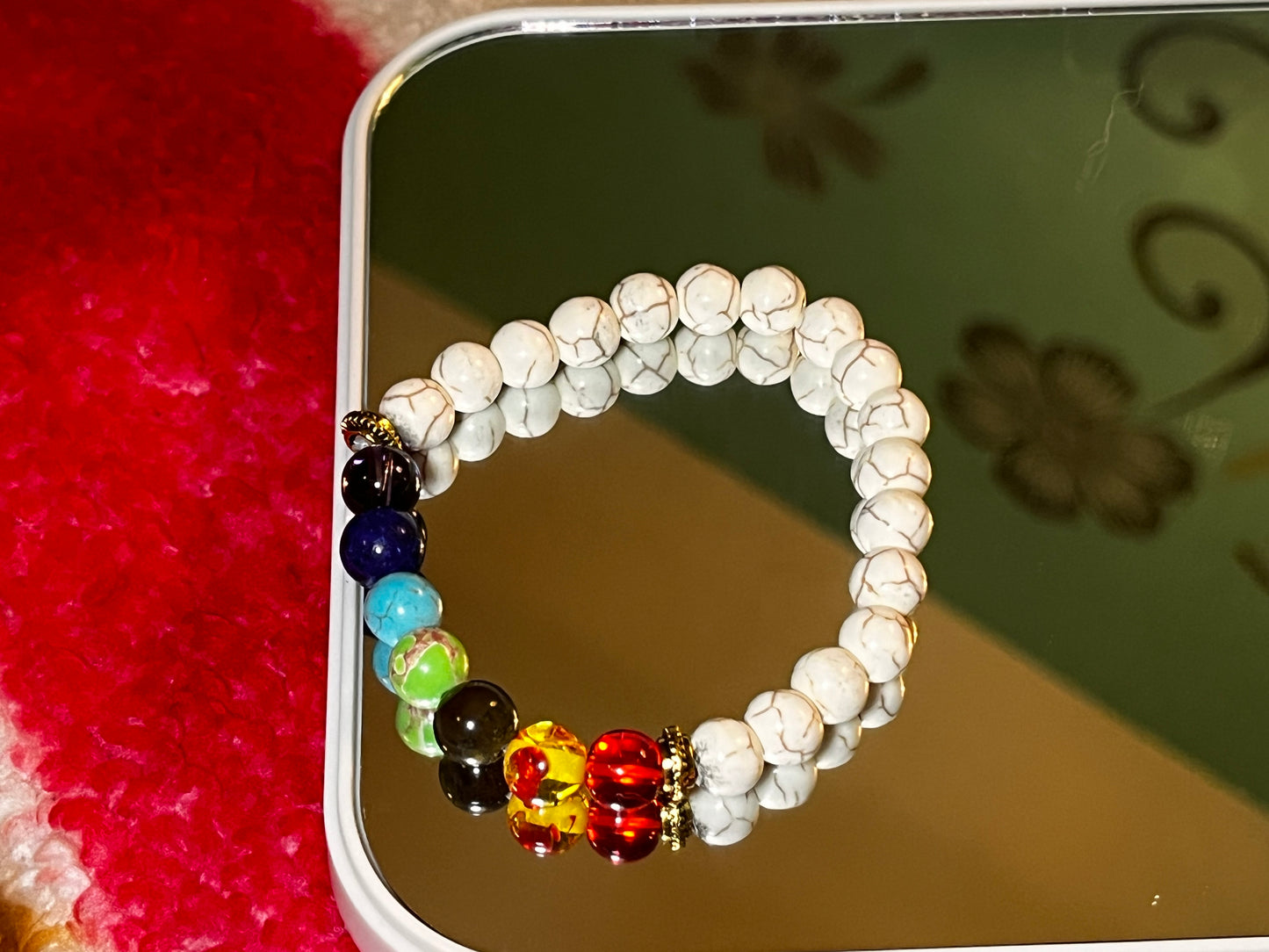 7 chakra stone bracelet (3 pk)