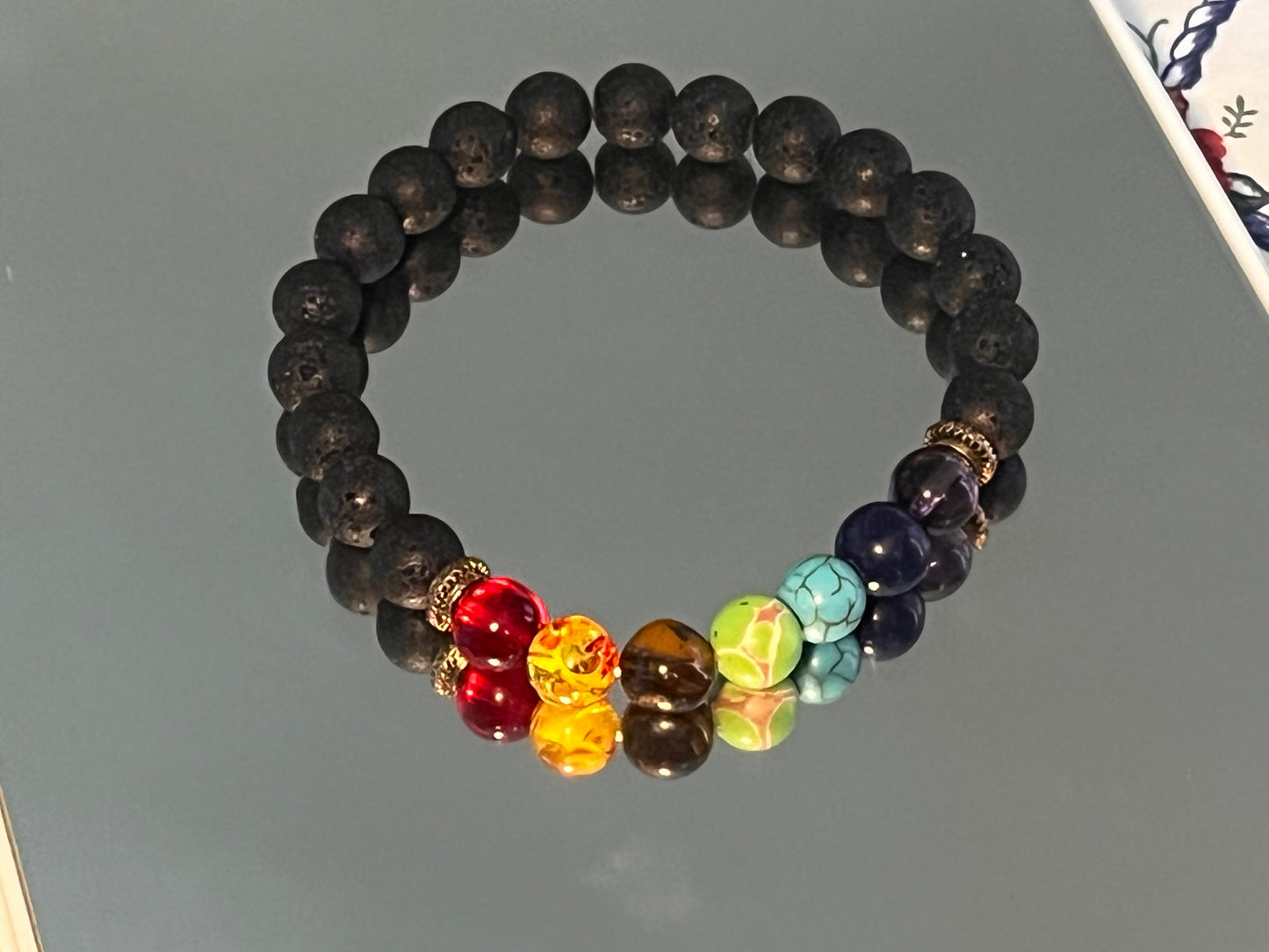 7 chakra stone bracelet (3 pk)